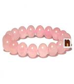 Rose Quartz Round Beads Bracelet Stretchable (1 Pc)