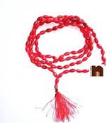  Genuine Red Moonga Mala (Oval Shape Beads) (1 Pc)