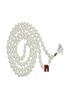 White Agate | Hakik Hand Knotted Mala ( 108+1 =109 Beads) (7 MM Approx) (1 Pc) 1