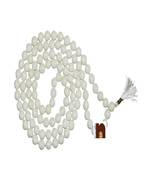 White Agate | Hakik Hand Knotted Mala ( 108+1 =109 Beads) (7 MM Approx) (1 Pc)