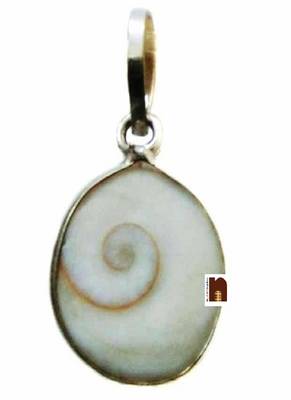 Gomti Chakra Pendant In White Metal (1 Pc) 1