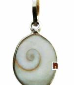 Gomti Chakra Pendant In White Metal (1 Pc)