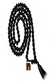 Black Agate | Hakik Mala Hand Knotted Mala 108 + 1 Beads ( 6 mm ) (1 Pc)