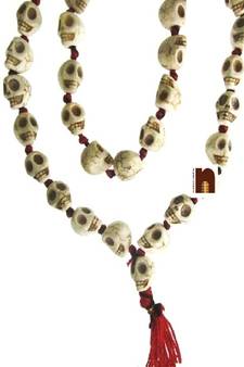 Skull (Nar Mund) Stone Mala For Jaap (54+1) Big Beads (13 MM Approx)