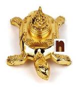 Vastu Pyramid Shriyantra Tortoise | Turtle In Brass (Big) (12.5 Cms)