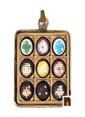 Navgraha Raksha Kavach Yantra Pendant | Locket In Brass (1 Pc) 1