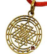 Shri Yantra | Shree Yantra Pendant In Ashtadhatu (1 Pc) (Small) (3 Cms)