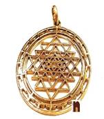 Shri Yantra | Shree Yantra Pendant In Ashtadhatu (1 Pc) (Big) (4.5 Cms)