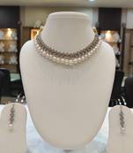 White pearl necklaces