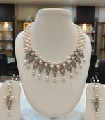 White pearl necklaces