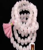  Original Hand Knotted Rose Quartz Mala (8 MM Beads Approx) (109 Beads) (1 Pc)