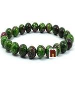 Ruby Zoisite Round Beads Stretchable Bracelet (1 Pc)