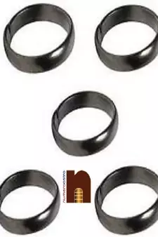 Black Horse Shoe Ring For Shani Dosh Nivaran (Set Of 5 Pcs) (Adjustable)