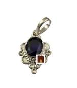 Kaka Neeli Gemstone Pendant In Pure Silver With Lab Certificate (1 Pc)