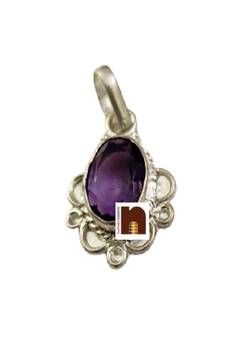 Amethyst | Katehla Gem Stone Pendant In Pure Silver With Lab Certificate (1 Pc)