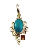 Firoza | Turquoise Gemstone Pendant In Pure Silver With Lab Certificate (1 Pc)