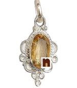 Yellow Citrine | Sunehla Gemstone Pendant In Pure Silver With Lab Certificate (1 Pc)