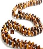 Tiger's Eye Gemstone Diamond Cut Mala (109 Beads) ( 8 MM ) (1 Pc)