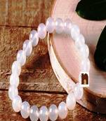 White Agate | Hakik Stretchable Bracelet (8 MM Beads) (1 Pc)