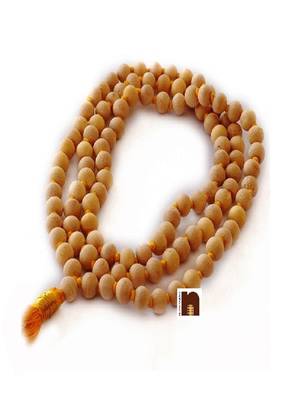 White Sandalwood / Chandan Rosary Mala (108+1) 109 Beads (1 Pc) 1