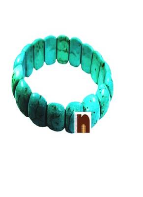Firoza (Turquoise) Gemstone Bracelet (Stretchable) (1 Pc) 1