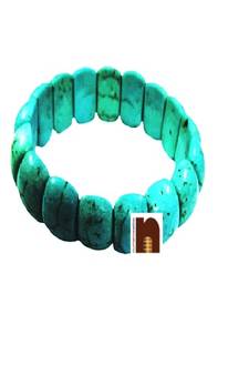 Firoza (Turquoise) Gemstone Bracelet (Stretchable) (1 Pc)