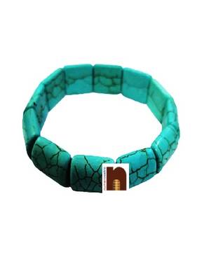 Firoza (Turquoise) Gemstone Bracelet (Stretchable) (1 Pc) 1
