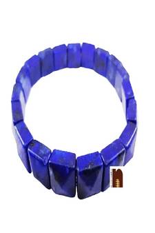 Lapis Lazuli Gemstone Bracelet (Square Design) (Stretchable) (1 Pc)