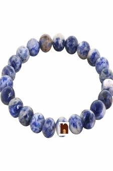 Sodalite Gemstone Round Beads Stretchable Bracelet (1 Pc)