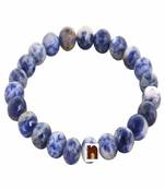 Sodalite Gemstone Round Beads Stretchable Bracelet (1 Pc)