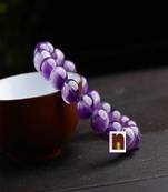 Amethyst | Katehla Gemstone Round Beads Stretchable Bracelet (8 MM Beads) (1 Pc)