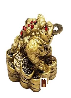 Feng Shui Three Leg Frog with Coin for Good Luck (7 Cms) (1 Pc) 1