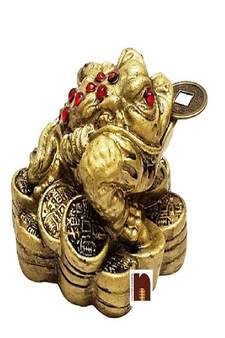 Feng Shui Three Leg Frog with Coin for Good Luck (7 Cms) (1 Pc)