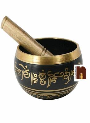 Singing Bowl | Tibetan Buddhist Prayer Instrument with Wooden Stick | Meditation Bowl | Music Therapy (3.5 1