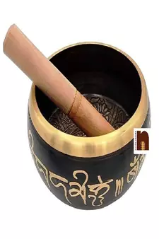 Singing Bowl | Tibetan Buddhist Prayer Instrument with Wooden Stick | Meditation Bowl | Music Therapy (4