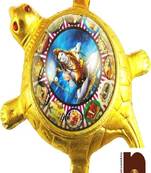 12 Jyotirling Yantra On Turtle | Tortoise (Small) (11 Cms) (1 Pc)