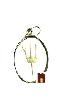 Crystal Shiv Trishul Pendant In White Metal (2 Cms) (1 Pc)