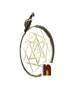 Crystal Shri Yantra Pendant In White Metal (2 Cms) (1 Pc)