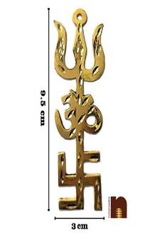 Tri Shakti Yantra In Ashtadhatu ( Small )(Pack Of 1)