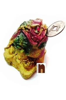 Feng Shui Three Leg Frog With Coin  (5 Cms) (1 Pc)