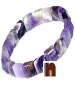 Amethyst Pyramid Stone Bracelet (Stretchable) (1 Pc)