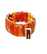 Red Carnelian Pyramid Stone Bracelet (Stretchable) (1 Pc)