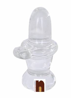 Crystal | Sphatik Shiva Lingam | Shivling For Puja (125130 Grams Approx) (1 Pc) 1
