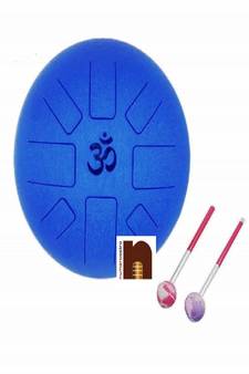 Hapi | Happy Drum Pan with Rubber Musical Mallet and Travel Bag for Meditation &ampYoga Sound Healing (Blue)