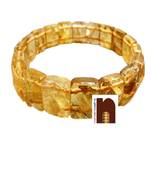 Citrine | Sunela Bracelet (Big Diamond Cut Beads) (Stretchable) (1 Pc)