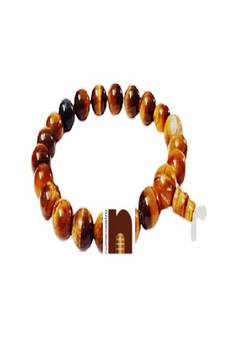 Tiger's Eye Gemstone Bracelet (8MM Round Beads) (Stretchable) (1 Pc)