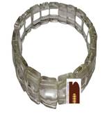 Crystal Clear Quartz Pyramid Stone Bracelet (Stretchable) (1 Pc)