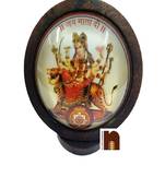 Goddess Durga | Jai Mata Di Idol for Car Dashboard (Wooden) (6.5 Cms) (1 Pc)