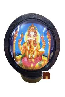 Lord Ganesha Idol for Car Dashboard (Wooden) (6.5 Cms) (1 Pc)