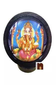 Lord Ganesha Idol for Car Dashboard (Wooden) (6.5 Cms) (1 Pc)